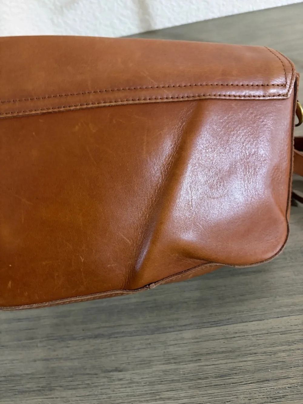 Madewell Classic Brown Magnetic Clasp Leather Flap Shoulder Crossbody Bag - Picture 6 of 10